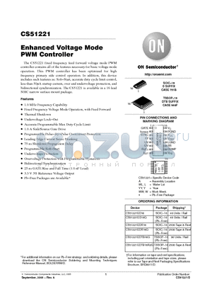 CS51221EDR16G datasheet - Enhanced Voltage Mode PWM Controller