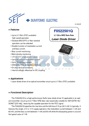 F0522501Q datasheet - Laser Diode Driver