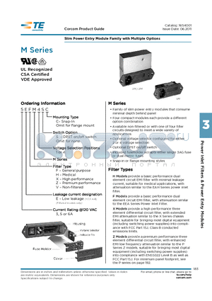 5EFM1S datasheet - Slim Power Entry Module Family with Multiple Options