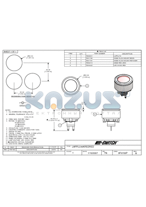 F060214 datasheet - LAPPLU30KREDRED