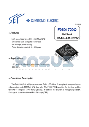 F0601720Q datasheet - High Speed GaAs LED Driver