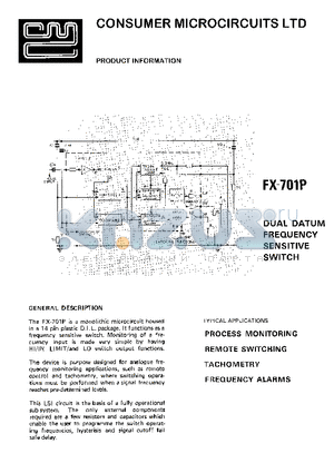 FX-701P datasheet - DUAL DATUM FREQUENCY