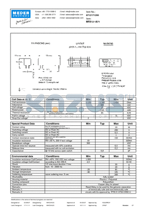 8712171200 datasheet - MRX12-1A71