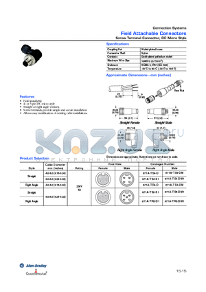 871A-TR4-DM datasheet - Field Attachable Connectors