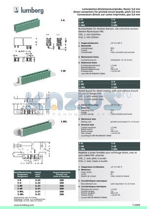 5FL datasheet - Leiterplatten-Direktsteckverbinder, Raster 5,0 mm