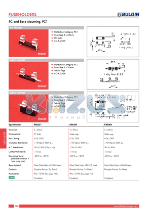 FX0321 datasheet - PC and Base Mounting, PC1