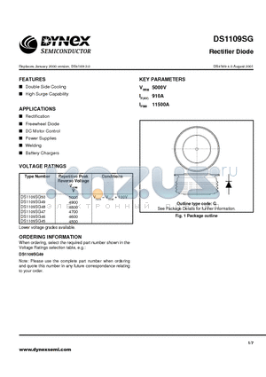 DS1109SG45 datasheet - Rectifier Diode