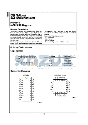 F100141 datasheet - 8-BIT SHIFT REGISTER