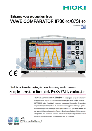 8731-10 datasheet - WAVE COMPARATOR