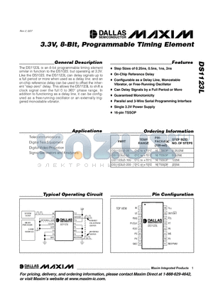 DS1123LE-25 datasheet - 3.3V, 8-Bit, Programmable Timing Element