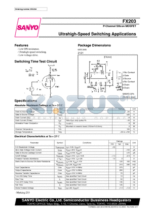 FX203 datasheet - Ultrahigh-Speed Switching Applications