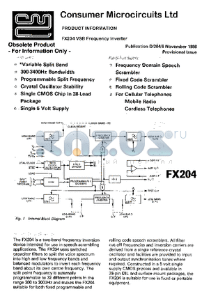 FX204J datasheet - VSB Frequency Inverter