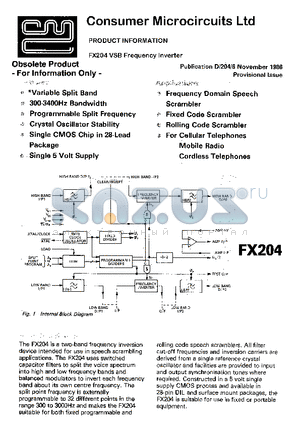 FX204LH datasheet - VSB Frequency Inverter