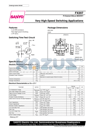 FX207 datasheet - Very High-Speed Switching Applications