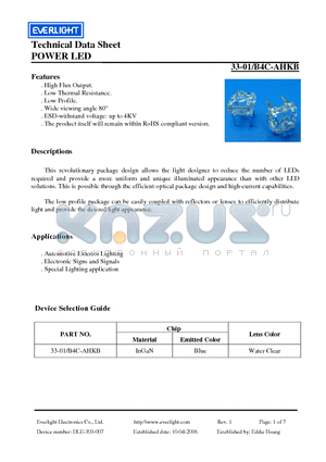 33-01-B4C-AHKB datasheet - POWER LED