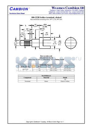 180-2228 datasheet - Solder terminal, slotted