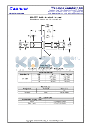 180-2753 datasheet - Solder terminal, turreted