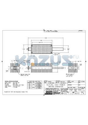 180-780-G1 datasheet - OUTLINE, HIGH POWER WRD180 TERMINATION