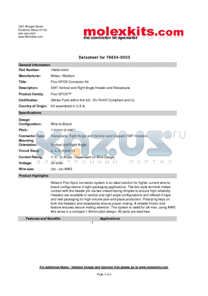 87421-0000- datasheet - SMT Vertical and Right Angle Header and Receptacle