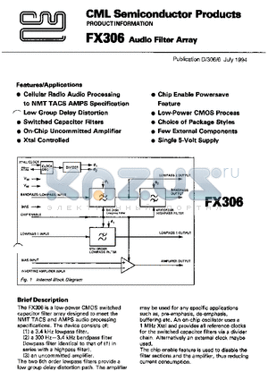 FX306LG datasheet - AUDIO FILTER ARRAY