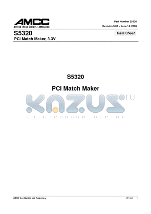 CS5320 datasheet - PCI Match Maker, 3.3V
