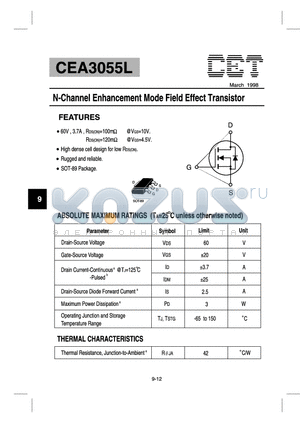 CEA3055 datasheet - N-Channel Enhancement Mode Field Effect Transistor