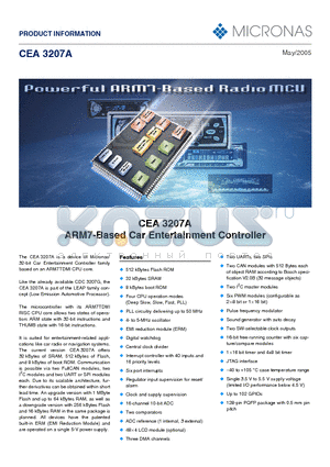 CEA3207A datasheet - ARM7-Based Car Entertainment Controller