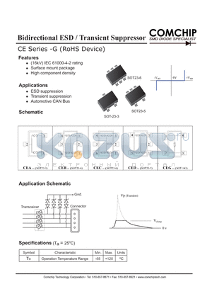 CEAS0324V-G datasheet - Bidirectional ESD / Transient Suppressor