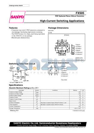 FX505 datasheet - High-Current Switching Applications