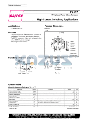 FX507 datasheet - High-Current Switching Applications