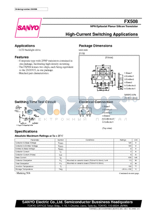FX508 datasheet - High-Current Switching Applications