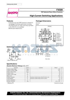 FX509 datasheet - High-Current Switching Applications