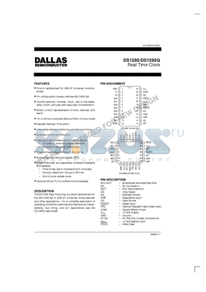 DS1285Q datasheet - Real Time Clock