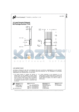 F14C datasheet - 14 Lead Ceramic Flatpack