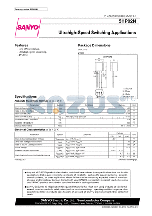 5HP02N datasheet - Ultrahigh-Speed Switching Applications