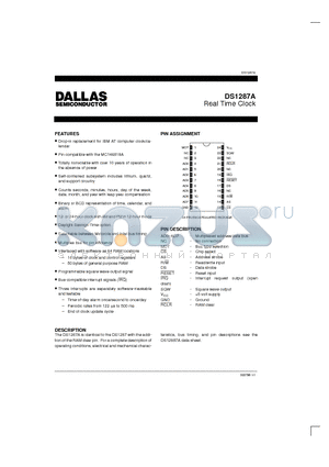 DS12887A datasheet - Real Time Clock