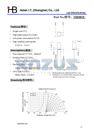 330HR3C datasheet - LED