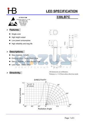 330LB7C datasheet - LED