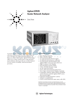 8757D-012 datasheet - Scalar Network Analyzer