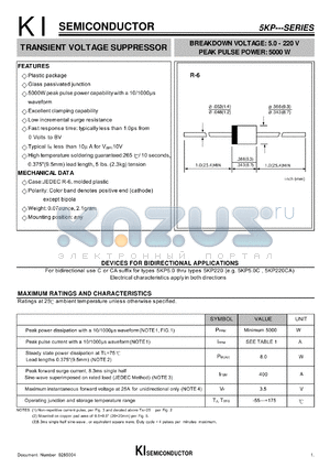 5KP datasheet - TRANSIENT VOLTAGE SUPPRESSOR