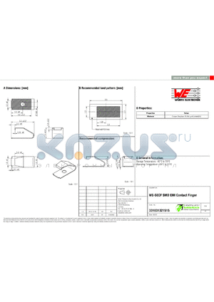 331031321515 datasheet - WE-SECF SMD EMI Contact Finger