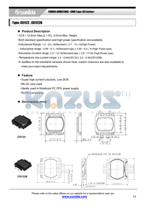 CEI122NP-130M datasheet - POWER INDUCTORS