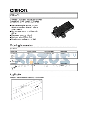 E22-01 datasheet - Compact Low Profile Inductive Proximity Sensor with 5 mm Sensing Distance