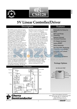 CS8128 datasheet - 5V Linear Controller/Driver
