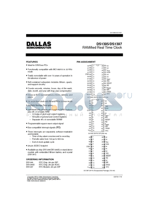 DS1397 datasheet - RAMified Real Time Clock