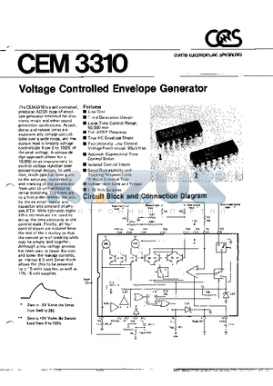 CEM3310 datasheet - Voltage Controlled Envelope Generator