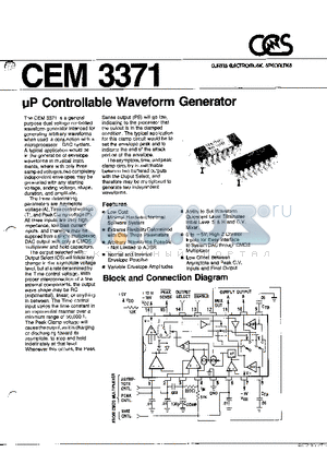 CEM3371 datasheet - UP Controllable Waveform Generator
