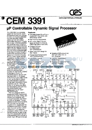 CEM3391 datasheet - Controllable Dynamic Signal Processor