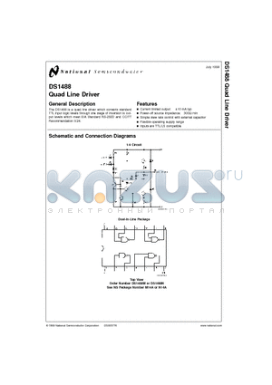 DS1488 datasheet - Quad Line Driver