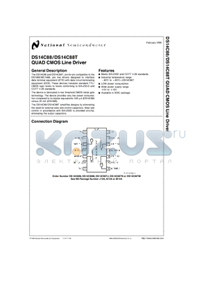 DS14C88M datasheet - QUAD CMOS Line Driver